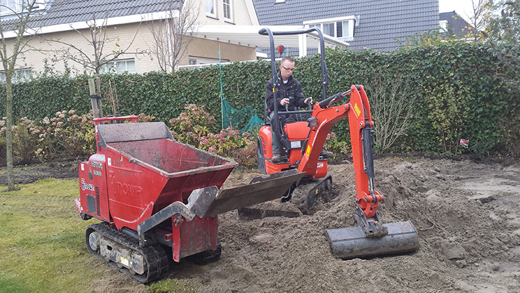 De tuin aanleggen met grondwerk verzetten